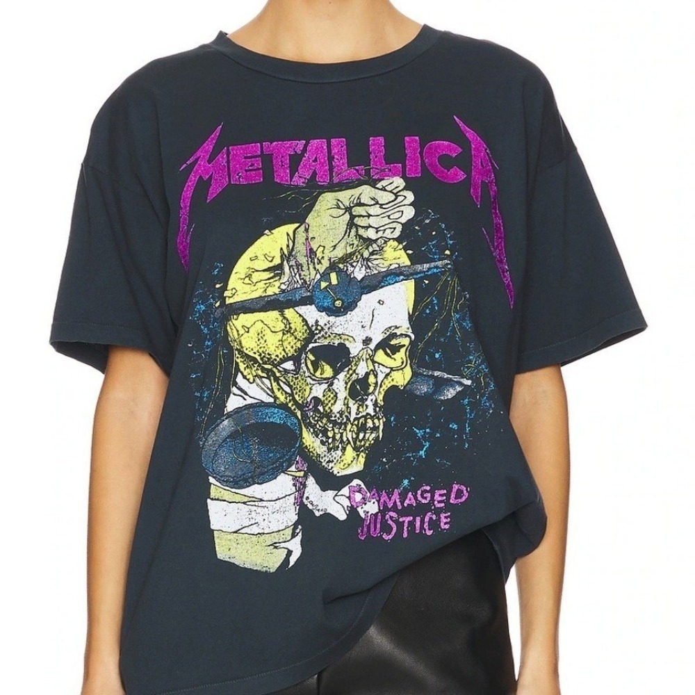 NEW Daydreamer Metallica Damaged Justice Tour Tee Shirt Black Small